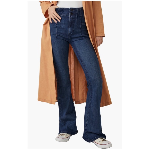 Free People Jayde flare jeans sz 24 color night sky - Picture 3 of 6